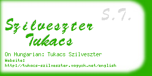 szilveszter tukacs business card